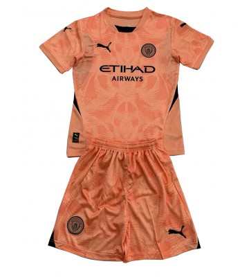 Manchester City Målmand Replika Babytøj Udebanesæt Børn 2024-25 Kortærmet (+ Korte bukser)
